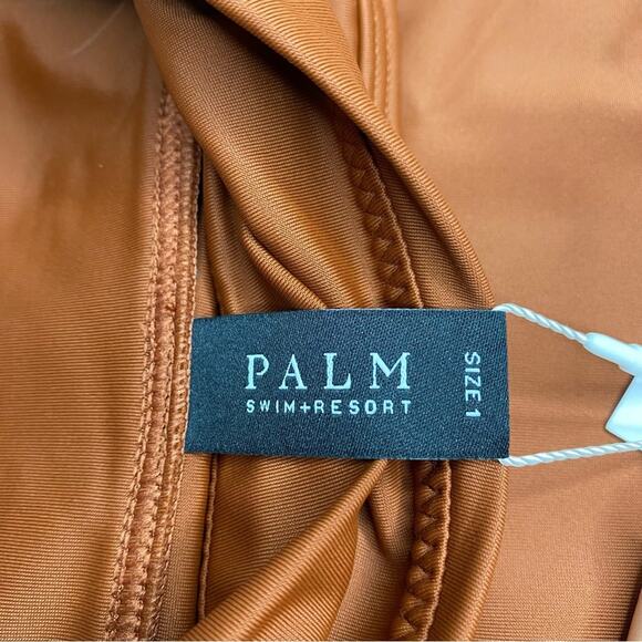 PALM Swimwear Kelly High Waist Wrap Swim Bottom in Cinnamon - Picture 6 of 9